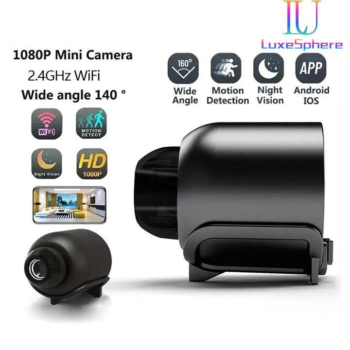 2026 Audio Video Wireless Security Surveillance Camera 1080P HD Mini Camera Wifi IP Smart Home Indoor Night Vision AI Wireless Surveillance Camera Lightweight Clear Portable Motion Detection