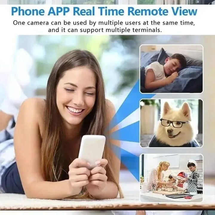 2026 Audio Video Wireless Security Surveillance Camera 1080P HD Mini Camera Wifi IP Smart Home Indoor Night Vision AI Wireless Surveillance Camera Lightweight Clear Portable Motion Detection