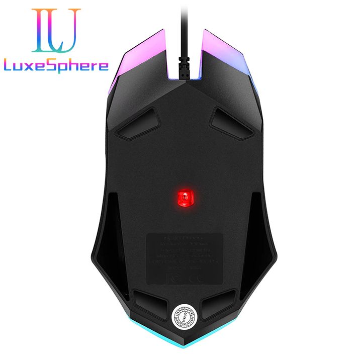 F1 Wired 3 Keys Mouse Colorful Lighting Gaming and Office For Microsoft Windows and Apple IOS System