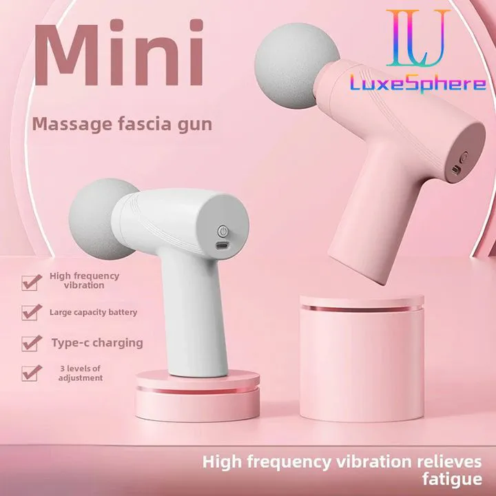 Mini Massage Gun, Type-C Charging, Portable Electric Handheld Body Massager for Back Neck Pain Relief Fascia Gun Multi-Stage Massage Gun Muscle Relaxation Massage Equipment Portable Vibration Massager