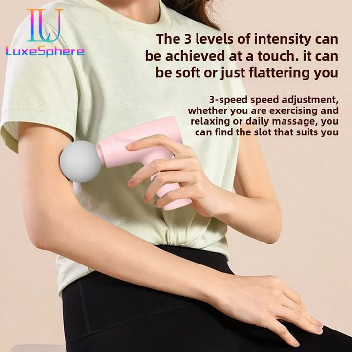 Mini Massage Gun, Type-C Charging, Portable Electric Handheld Body Massager for Back Neck Pain Relief Fascia Gun Multi-Stage Massage Gun Muscle Relaxation Massage Equipment Portable Vibration Massager