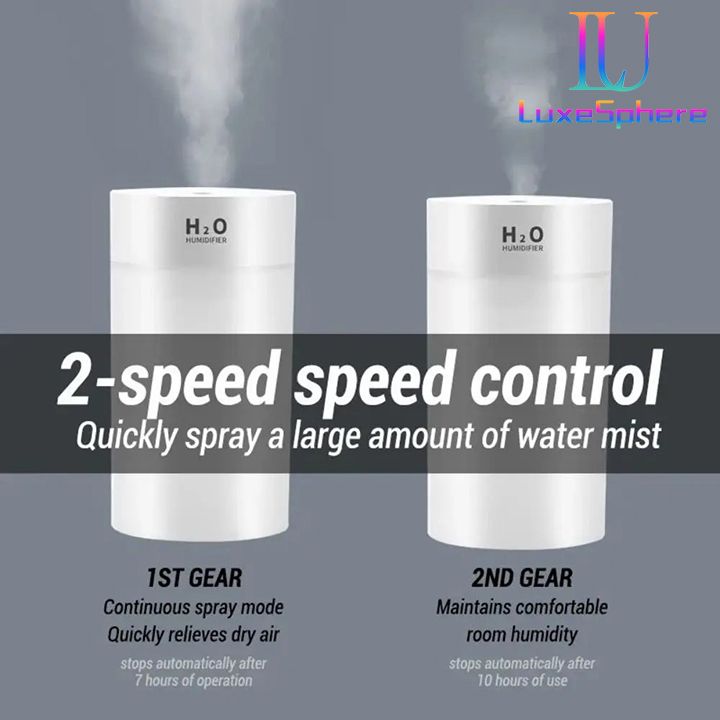 400ml USB Portable Air Humidifier Essential Oil Diffuser Automatically Turns Off LED Light Household Car Use For Home, Office