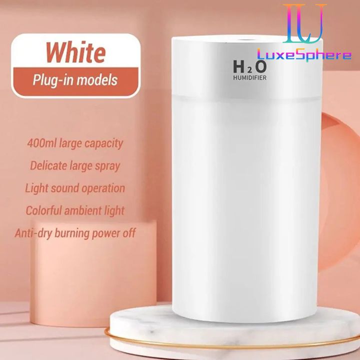 400ml USB Portable Air Humidifier Essential Oil Diffuser Automatically Turns Off LED Light Household Car Use For Home, Office