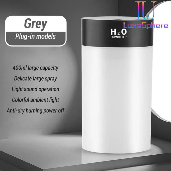 400ml USB Portable Air Humidifier Essential Oil Diffuser Automatically Turns Off LED Light Household Car Use For Home, Office