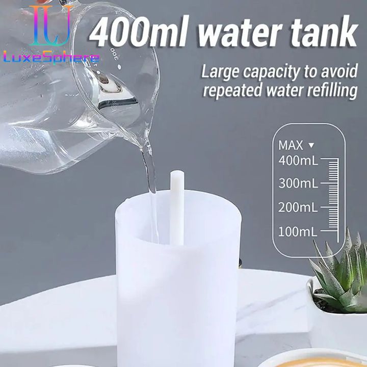 400ml USB Portable Air Humidifier Essential Oil Diffuser Automatically Turns Off LED Light Household Car Use For Home, Office