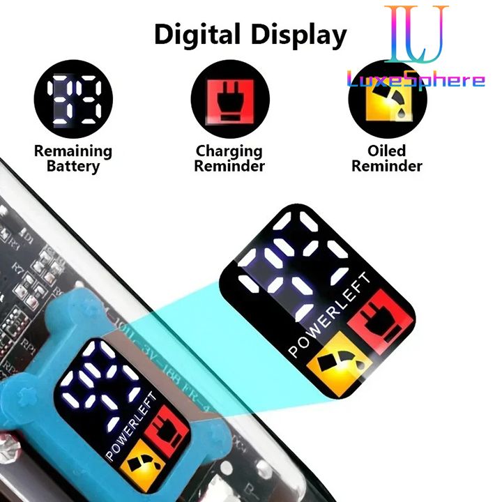 Transparent Body Electric Hair Clipper Professional Trimmer USB Rechargeable Hair Cutting Machine For Men Holiday Gift For Him