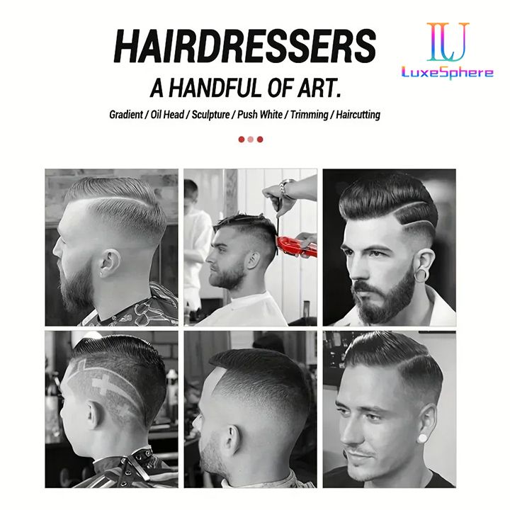 Transparent Body Electric Hair Clipper Professional Trimmer USB Rechargeable Hair Cutting Machine For Men Holiday Gift For Him