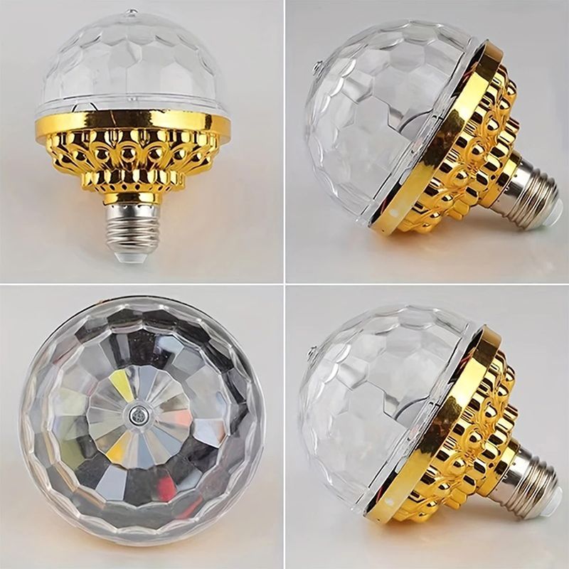 Bulb E27 Stage Light RGB Small Magic LED Rotating Light Projector Lamp For Disco KTV Party Bar Wedding Christmas Holiday Lights