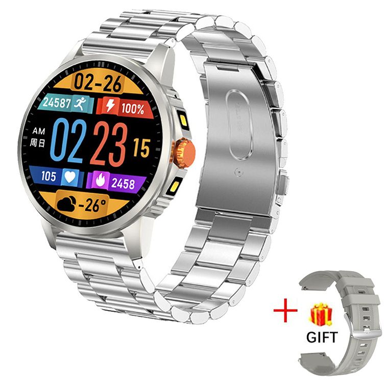 Outdoor Sport Smart Watch Men V5 Fitness Bracelet Smartwatches With LED Flashlight Heart Rate Blood Oxygen Blood Pressure Health Monitoring Touch Screen Waterproof Watches Bluetooth Call Wrist Watch