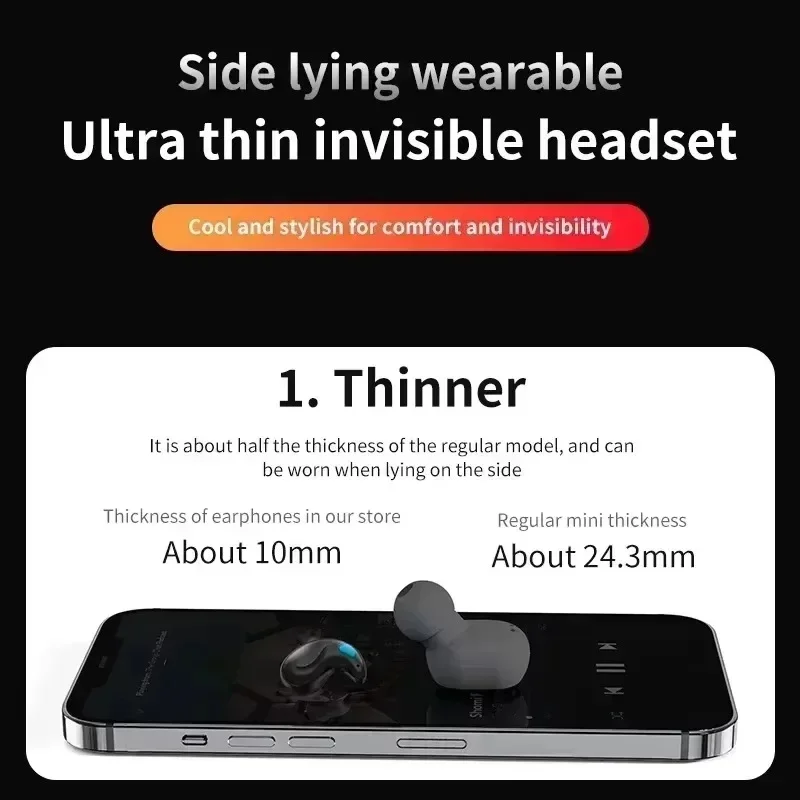 TWS Earphones Wireless Earphones Bluetooth Earphones Headphones Noise Reduction Sport Game Sleep Bluetooth Earbuds for all smartphones