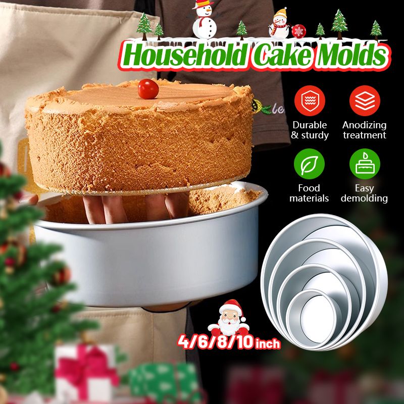 8inch Cake Mold Aluminium Alloy Round Cake Pan Removable Bottoms Non Stick Round Bread Cake Mould DIY Cakes Pastry Mold