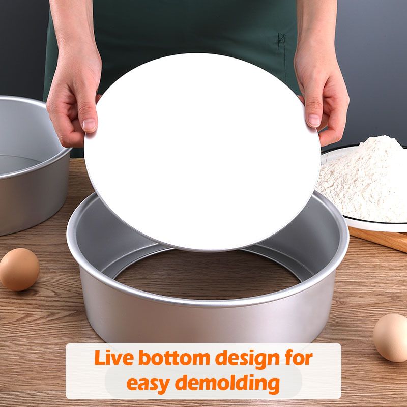 8inch Cake Mold Aluminium Alloy Round Cake Pan Removable Bottoms Non Stick Round Bread Cake Mould DIY Cakes Pastry Mold