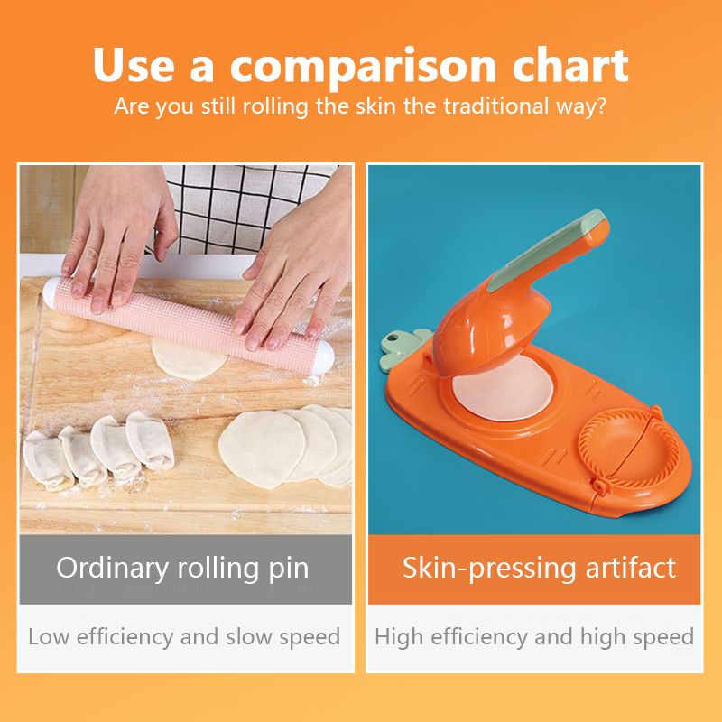 Dumpling Maker Dumpling Press Dumpling Maker Machine 2 in 1 Multifunction Dumpling Mold Set Dumplings Skin Artifact DIY Dumpling Press Maker