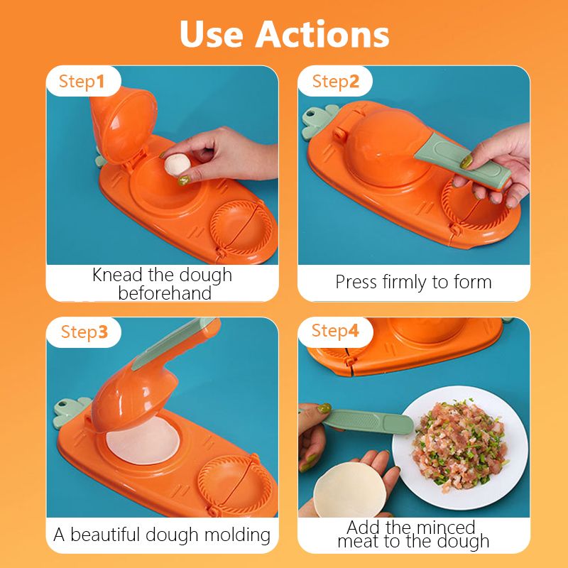 Dumpling Maker Dumpling Press Dumpling Maker Machine 2 in 1 Multifunction Dumpling Mold Set Dumplings Skin Artifact DIY Dumpling Press Maker