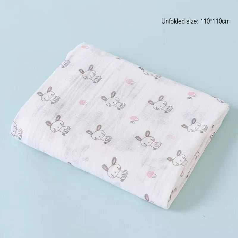 110*110cm Newborn Pure Cotton Muslin Light Gauze Bath Towel Soft Absorbent Baby Swaddle Blanket Soft Newborn Bath Towel