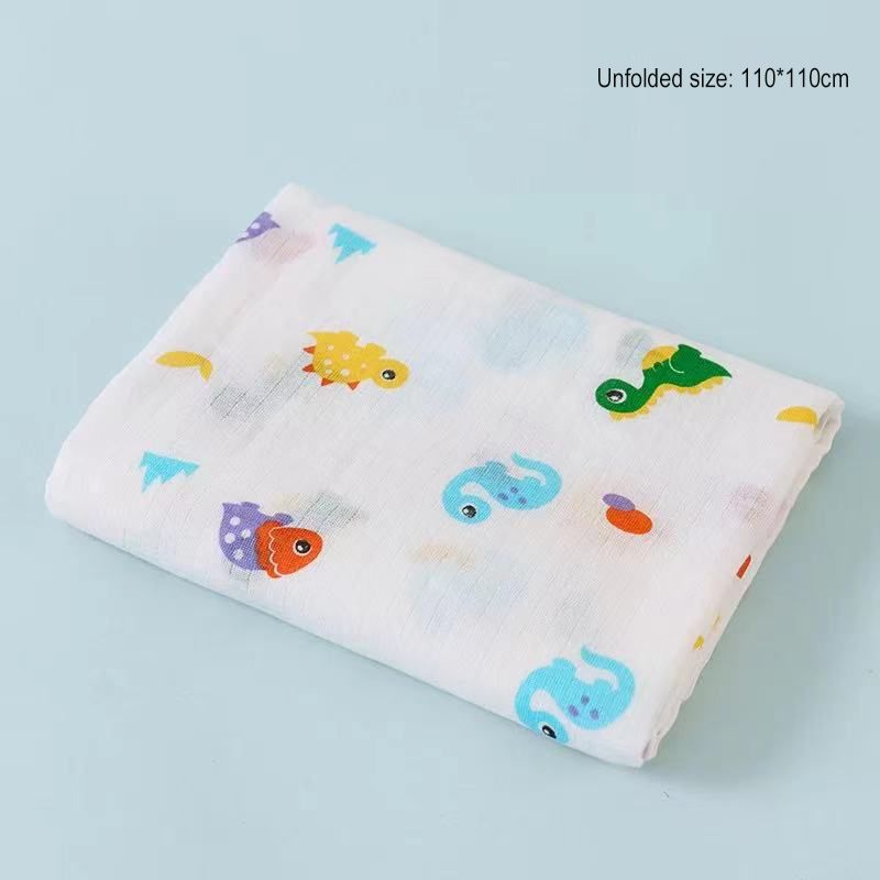 110*110cm Newborn Pure Cotton Muslin Light Gauze Bath Towel Soft Absorbent Baby Swaddle Blanket Soft Newborn Bath Towel
