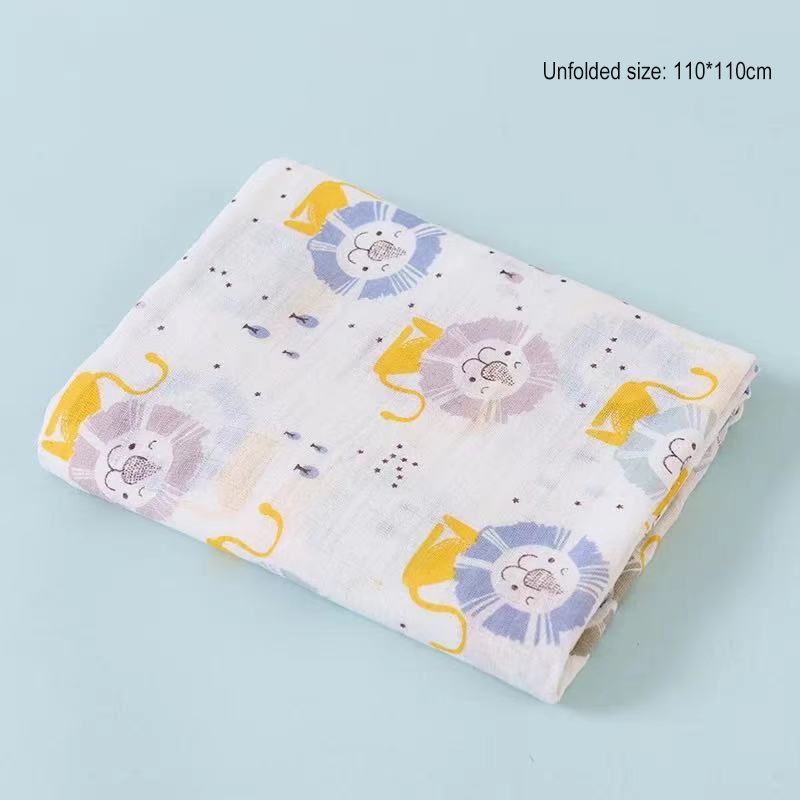 110*110cm Newborn Pure Cotton Muslin Light Gauze Bath Towel Soft Absorbent Baby Swaddle Blanket Soft Newborn Bath Towel