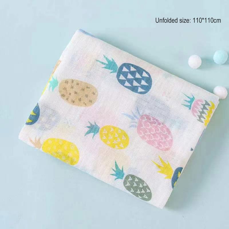 110*110cm Newborn Pure Cotton Muslin Light Gauze Bath Towel Soft Absorbent Baby Swaddle Blanket Soft Newborn Bath Towel