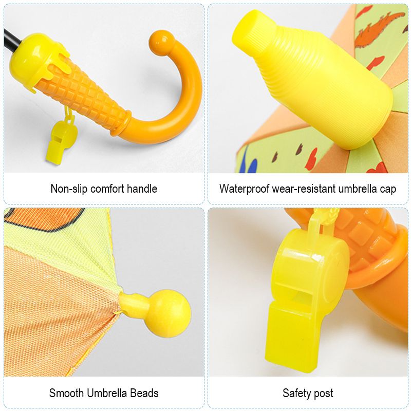 85cm Kid Umbrella Girl Cute Cartoon Design Children's Umbrella with Waterproof Cover and Whistle Kids Handle Umbrella