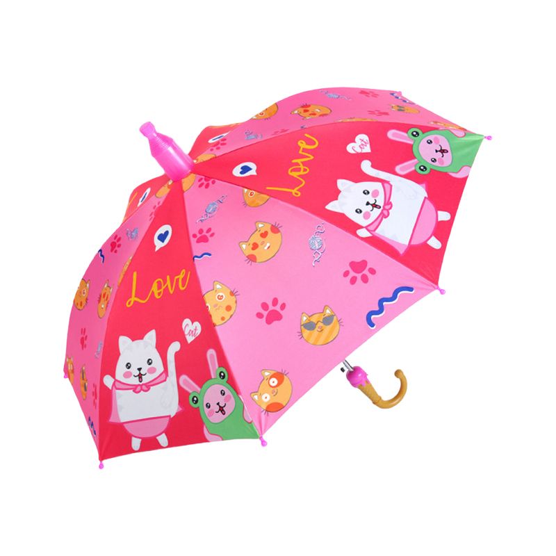 85cm Kid Umbrella Girl Cute Cartoon Design Children's Umbrella with Waterproof Cover and Whistle Kids Handle Umbrella
