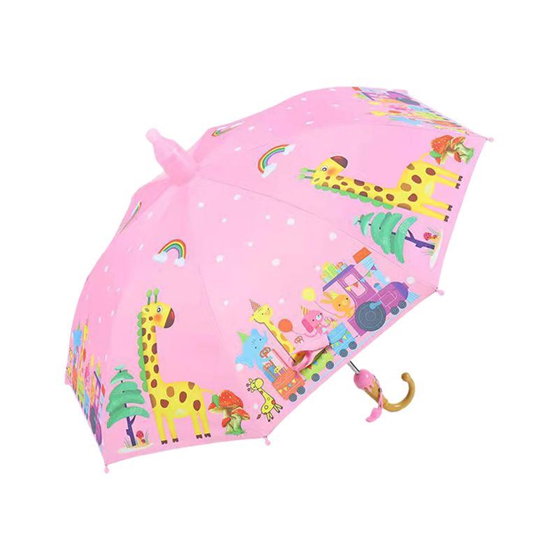 85cm Kid Umbrella Girl Cute Cartoon Design Children's Umbrella with Waterproof Cover and Whistle Kids Handle Umbrella