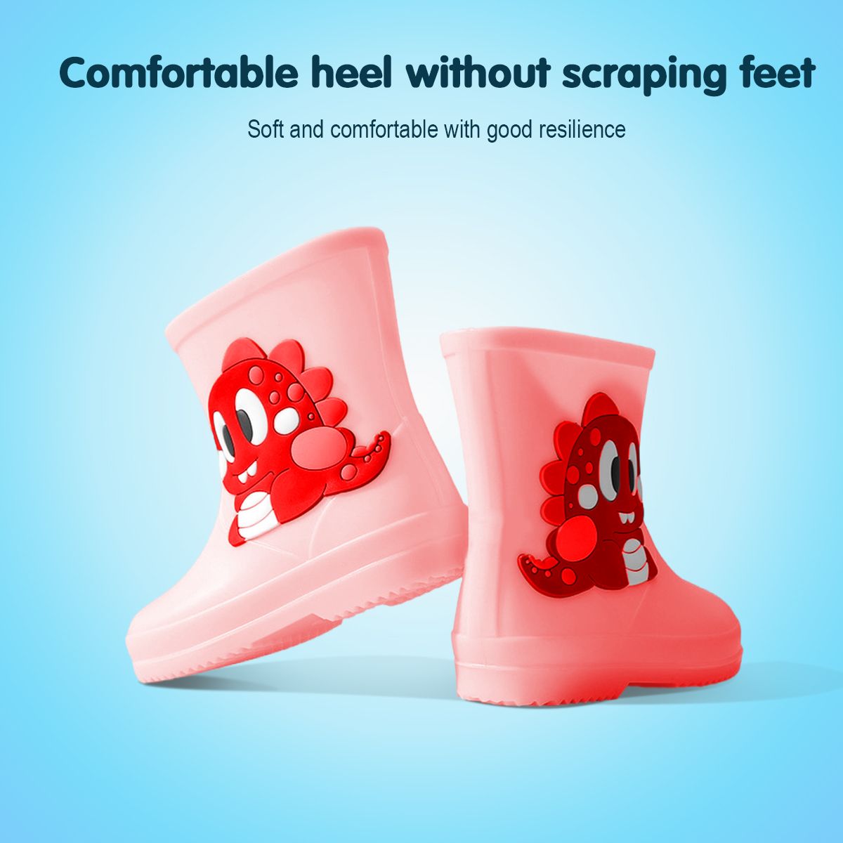 Cartoon Rain Boots for Kids Weather Protection Shoes Rainy Shoes Kids Girls and Boys Rainboots Toddler Rubber Shoes Water Shoes