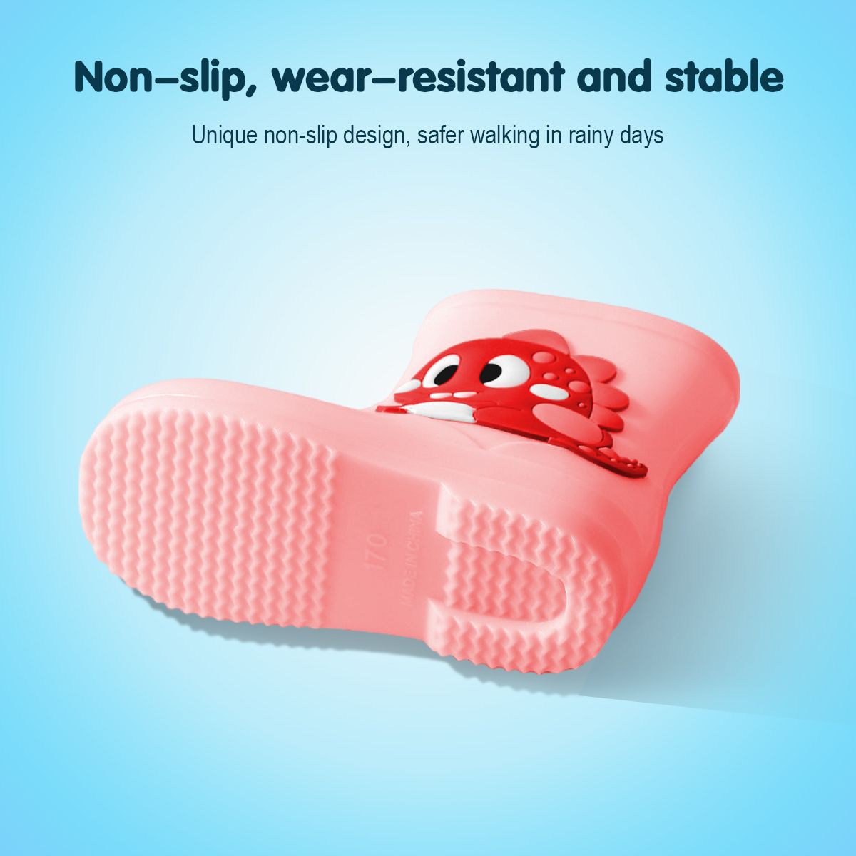 Cartoon Rain Boots for Kids Weather Protection Shoes Rainy Shoes Kids Girls and Boys Rainboots Toddler Rubber Shoes Water Shoes