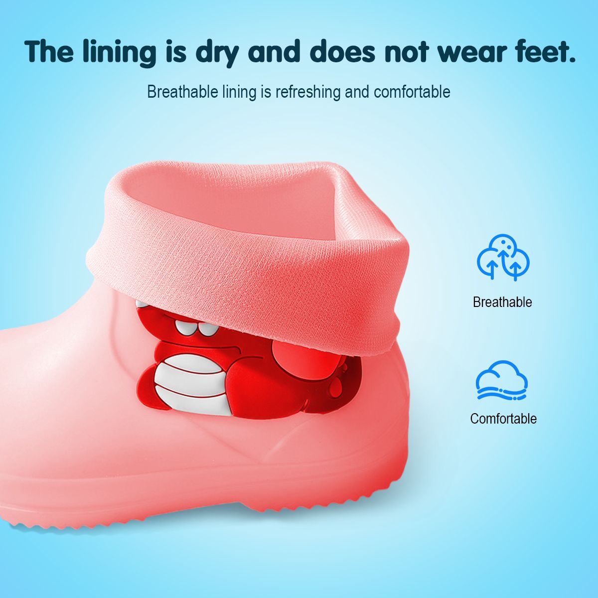 Cartoon Rain Boots for Kids Weather Protection Shoes Rainy Shoes Kids Girls and Boys Rainboots Toddler Rubber Shoes Water Shoes