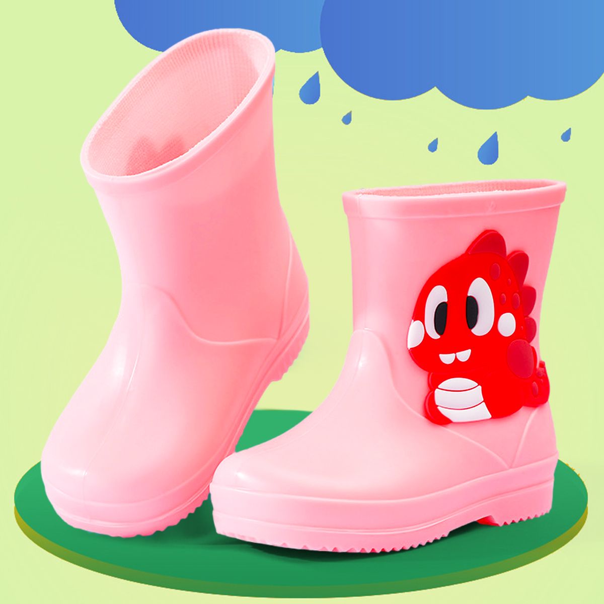 Cartoon Rain Boots for Kids Weather Protection Shoes Rainy Shoes Kids Girls and Boys Rainboots Toddler Rubber Shoes Water Shoes