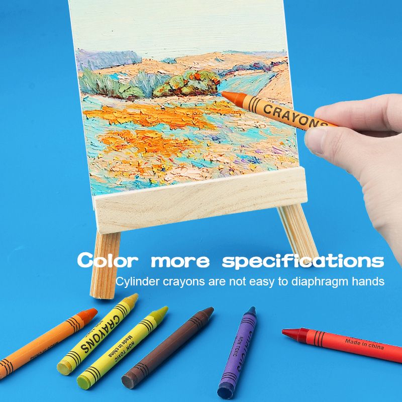 Crayon ( Set of 6/8/12/24 Colors) Pastels Crayon Primary School Student Drawing Tool School Supply Children's Drawing Crayons Washable Graffiti Art Oil Painting Stick