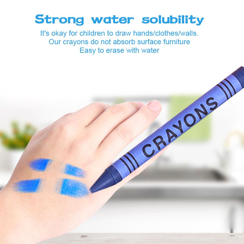 Crayon ( Set of 6/8/12/24 Colors) Pastels Crayon Primary School Student Drawing Tool School Supply Children's Drawing Crayons Washable Graffiti Art Oil Painting Stick