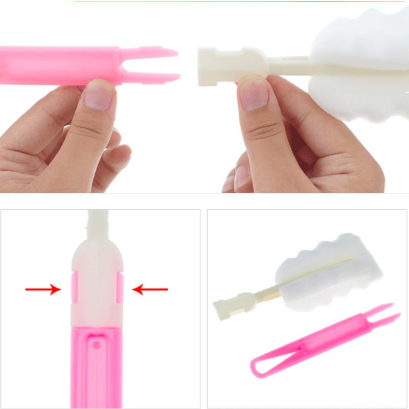 Bottle Brush Sponge Brush Cup Brush Removable Cleaning Brush long handle brush Bottle Cleaning Brush Washing Tool