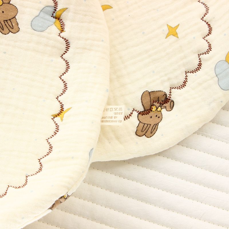 Newborn Baby Gauze Pillow Baby Toddler U-shaped Pure Cotton Pillow Baby Pillowcase Anti Spitting Pad for 0-12 month Baby Cartoon Printed Cushion Pillow