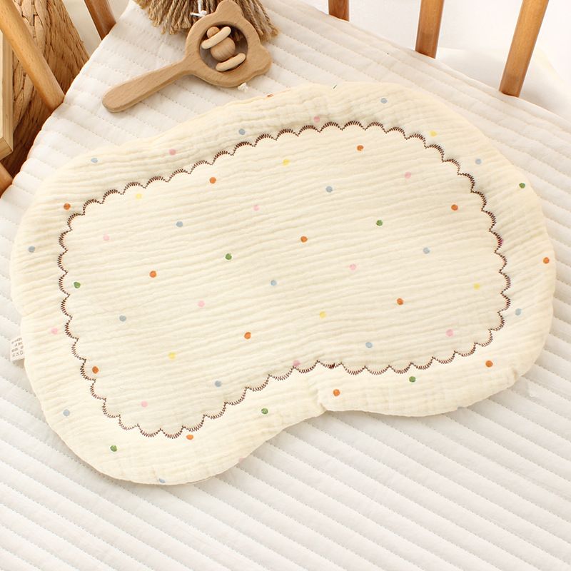 Newborn Baby Gauze Pillow Baby Toddler U-shaped Pure Cotton Pillow Baby Pillowcase Anti Spitting Pad for 0-12 month Baby Cartoon Printed Cushion Pillow
