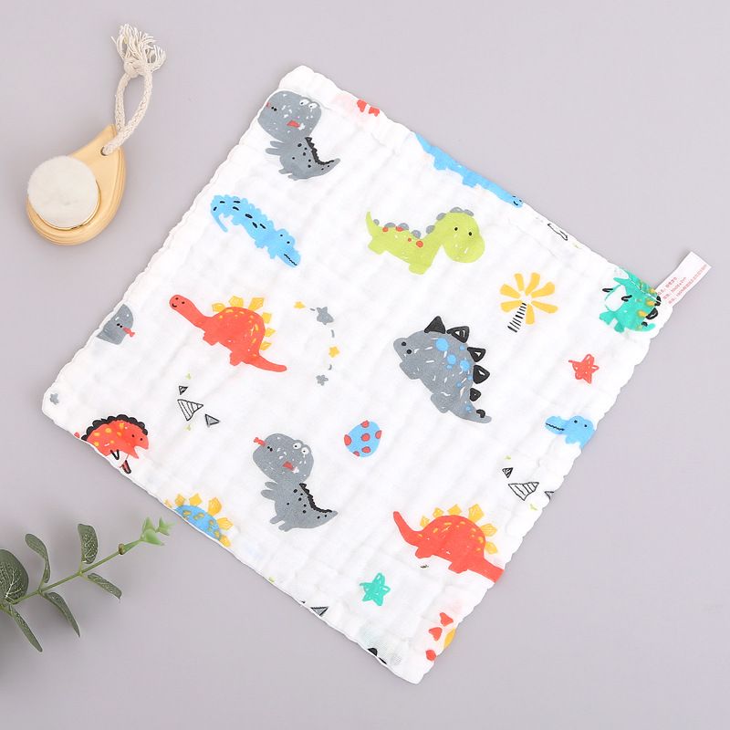 New 6-Layer Pure Cotton Gauze Baby Towel Baby Bath Towel High-Density Combed Cotton Face Towel Multi-Functional Towel for Newborns 25*25cm 1pcs
