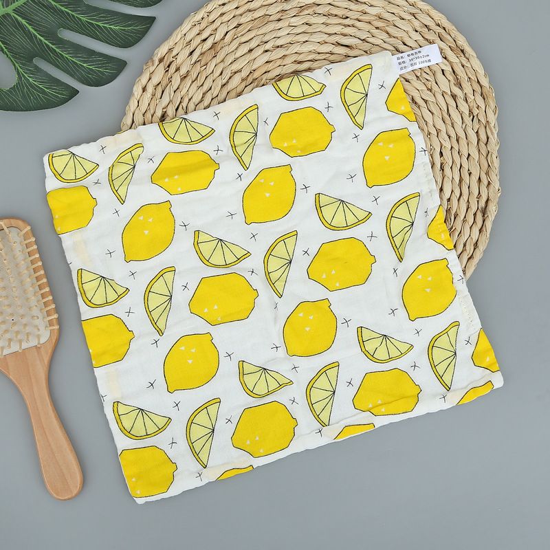 New 6-Layer Pure Cotton Gauze Baby Towel Baby Bath Towel High-Density Combed Cotton Face Towel Multi-Functional Towel for Newborns 25*25cm 1pcs
