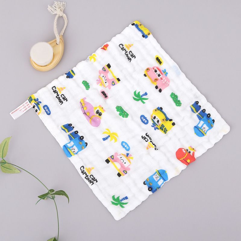 New 6-Layer Pure Cotton Gauze Baby Towel Baby Bath Towel High-Density Combed Cotton Face Towel Multi-Functional Towel for Newborns 25*25cm 1pcs