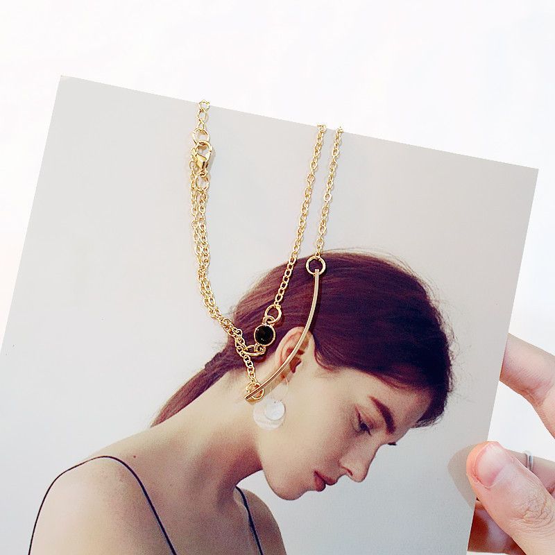 Bracelet Design Wrapped Double Layered Wearing Personality Elegant Simple Fashion Bracelet Double Layered Design Geometric Bracelet Temperament Female Daily Wearing Students