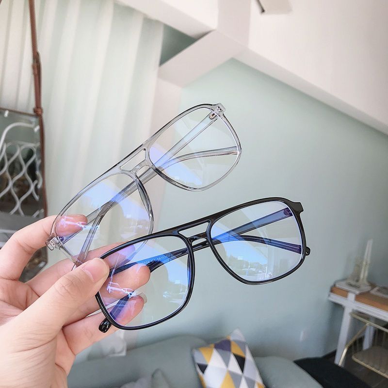 Frame Eyeglasses Women Men Glasses Anti Blue Light Pilot Square Glasses Anti Filter Blue Light for Gaming Computer