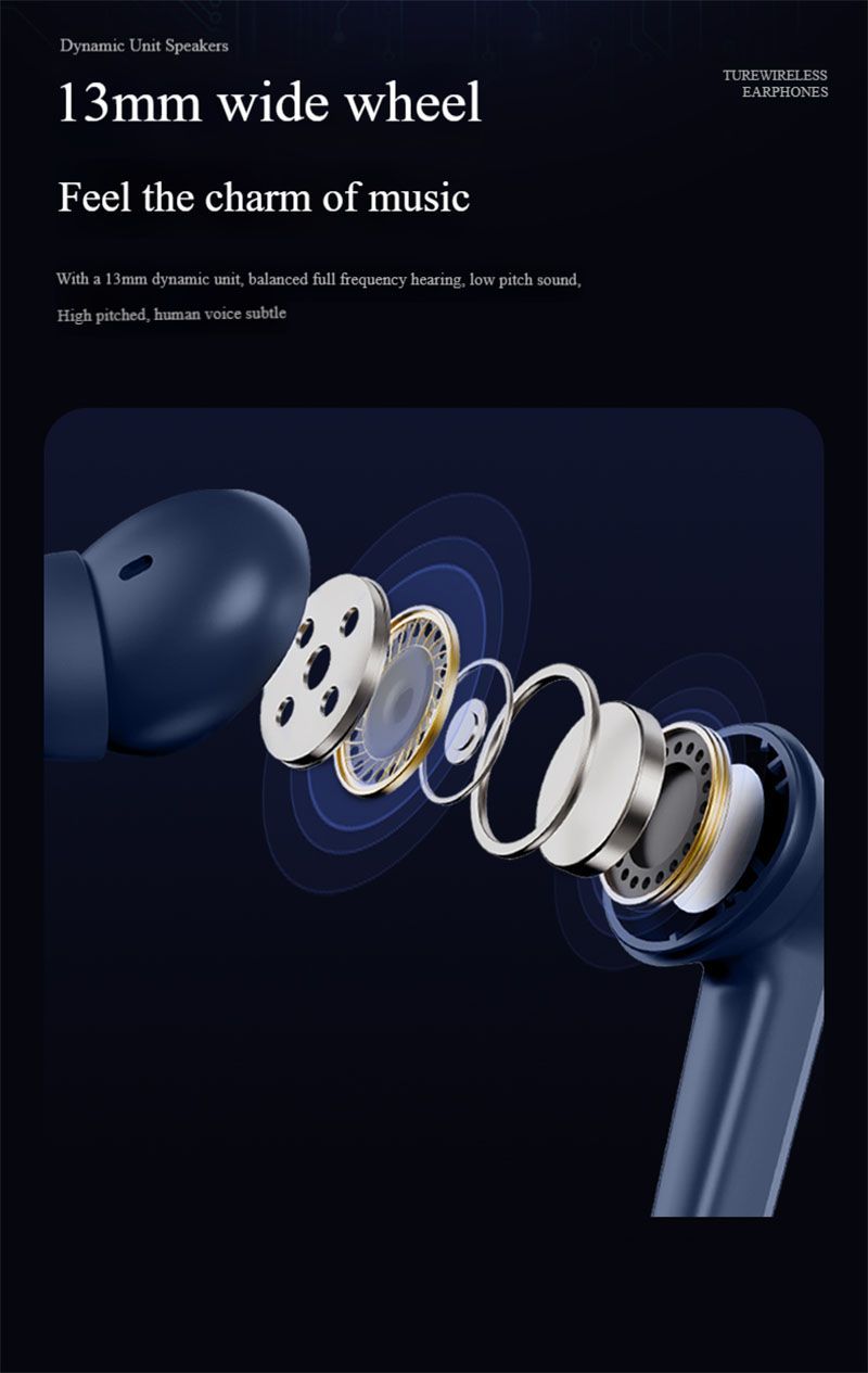 Utarudi GT66 TWS Long Endurance 7-8H Play Time Wireless Bluetooth earphones Long play time wireless Bluetooth earpods earphone earpod