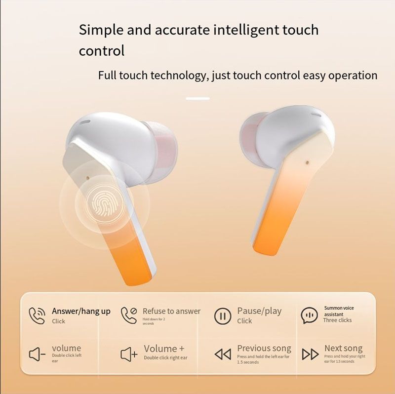 Utarudi GT55 TWS Wireless Bluetooth Gradient Color Earphones Long play time wireless Bluetooth earpods earphone earpod