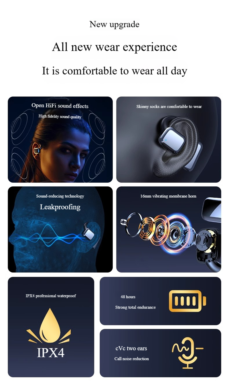 Utarudi GO13 TWS Wireless Bluetooth earphones Hanging ear Bluetooth headphones Long play time wireless Bluetooth earpods earphone earpod