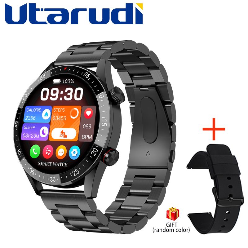 Utarudi H5 Smart Watch IP68 Waterproof 1.43''Full Touch HD Screen Sports Fitness Watch IP68 Waterproof Bluetooth Smart Watch