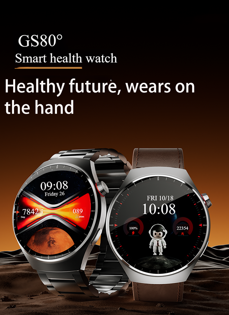 Utarudi GS80 1.53‘’ 7 Days Battery Life 3 Watchbands HD Curved screen IP67 Waterproof Smart Watch 3*Straps Full Touch Screen Sports Fitness Watch Bluetooth Smart Watch