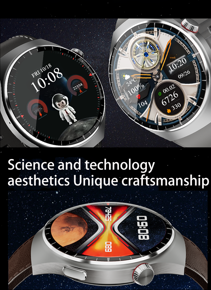 Utarudi GS80 1.53‘’ 7 Days Battery Life 3 Watchbands HD Curved screen IP67 Waterproof Smart Watch 3*Straps Full Touch Screen Sports Fitness Watch Bluetooth Smart Watch