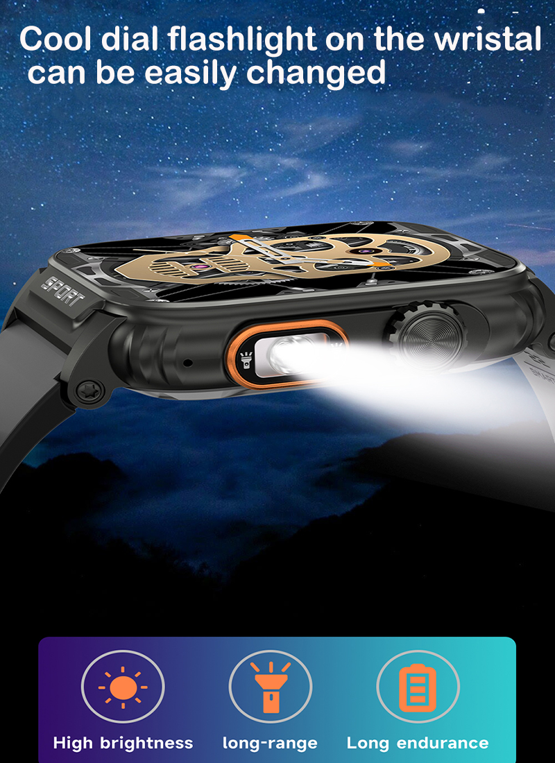 Utarudi GS88 Smart Watch Strap Full Touch Screen 1.91'' IPS Sports Fitness Watch IP68 Waterproof Sport Watch Bluetooth Smart Watch