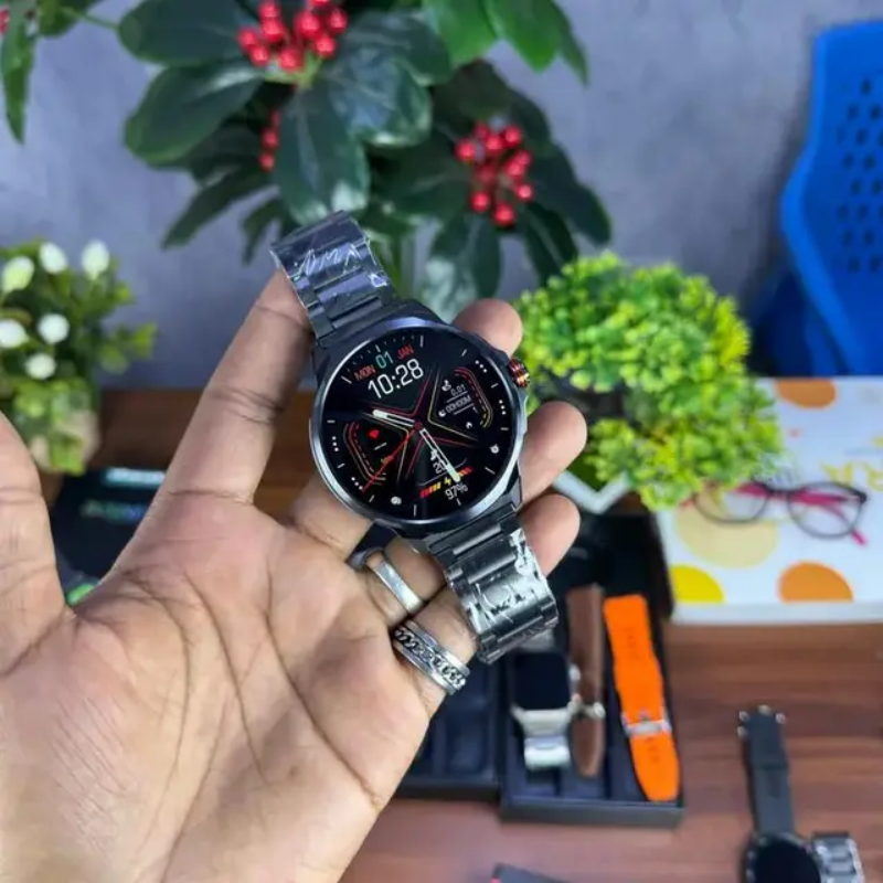 Utarudi GS99 15 Days Work Time Trajectory Of Motion Smart Watch IP68 3*Straps 1.93'' HD AMOLED Full Touch Screen Sports Fitness Watch IP68 Waterproof  Big Watch For BossBluetooth Smart Watch