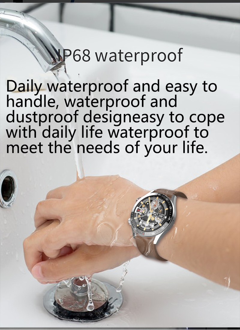 Utarudi H5 Smart Watch IP68 Waterproof 1.43''Full Touch Trajectory Of Motion HD Screen Sports Fitness Watch IP68 Waterproof Bluetooth Smart Watch