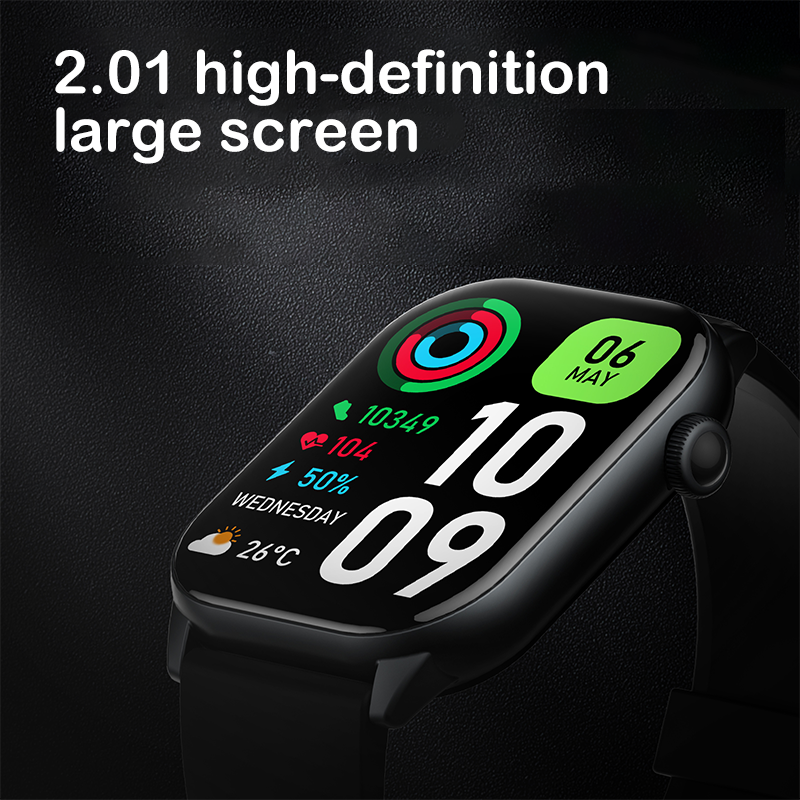 Utarudi GS77 7 Days Battery Life with 3 Watchbands 2.01 Inch HD Curved screen IP68 Waterproof Smart Watch 3*Straps Full Touch Screen Sports Fitness Watch Bluetooth Smart Watch Business Smart Watches