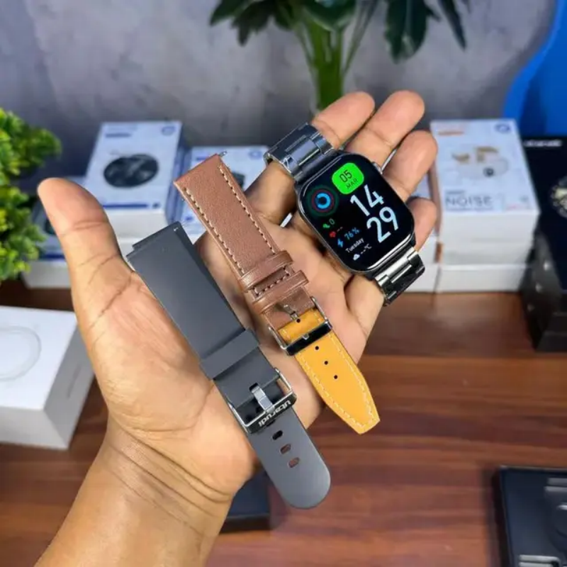 Utarudi GS77 7 Days Battery Life with 3 Watchbands 2.01 Inch HD Curved screen IP68 Waterproof Smart Watch 3*Straps Full Touch Screen Sports Fitness Watch Bluetooth Smart Watch Business Smart Watches
